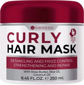 Curly Hair Mask Deep Conditioning Curl Enhancing Split End Repair for Women and Men Strengthening Treatment Cream and Moisturizer Products for Dry Dam