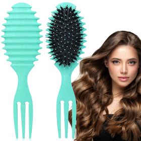 Curl Defining Hair Brush, Curl Hair Brush for Women and Men, Shaping and Defining Curls for Long/Wavy/Damaged Hair On Hair Brushes, Blue