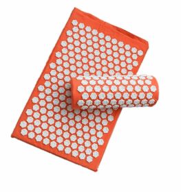 Acupuncture Yoga Cushion Massage Cushion and Pillow (option: Orange-Lotus)