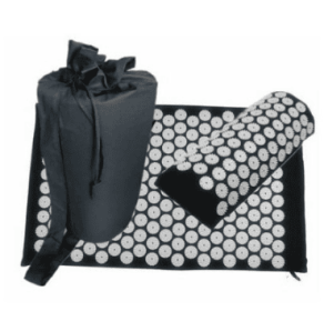 Acupuncture Yoga Cushion Massage Cushion and Pillow (option: Black-Set)