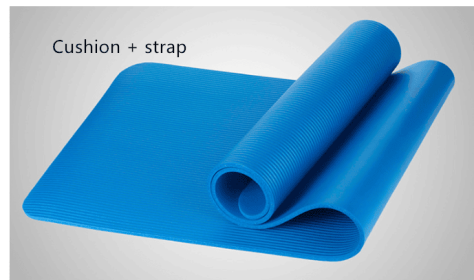 Eco-friendly NBR Yoga Mat (option: Blue With straps-183x61)