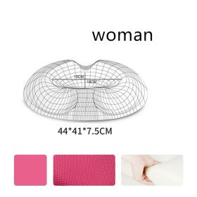 Seat Cushion Pillow for Office Memory Foam (option: Rose Red-Grid-Woman)