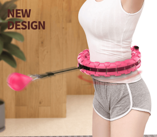 Lazy thin waist weight loss circle (option: Grapefruit pink-24 knots)