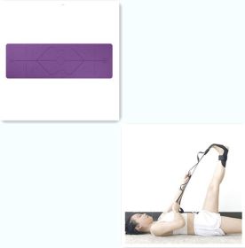 Non Slip TPE Yoga Mat Position Line Beginner (option: 1set)