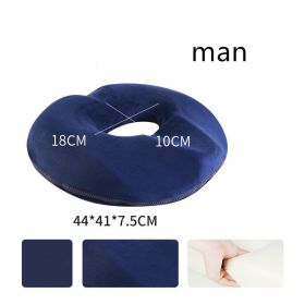 Seat Cushion Pillow for Office Memory Foam (option: Navy Blue-Crystal-Man)