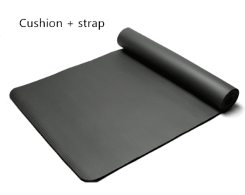 Eco-friendly NBR Yoga Mat (option: Black With straps-1.5)