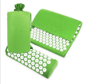 Acupuncture Yoga Cushion Massage Cushion and Pillow (option: Green-Set)