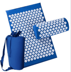 Acupuncture Yoga Cushion Massage Cushion and Pillow (option: Blue-Set)
