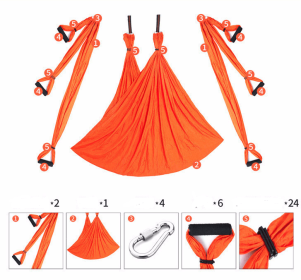 Anti Gravity Yoga Hammock (option: Orange set)
