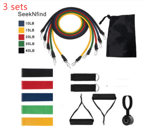 Pull Rope Elastic Rope Strength Training Set (option: 17pcs-3 sets)