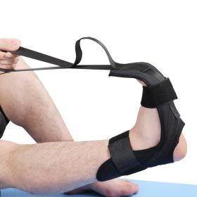 Yoga Ligament Stretching Belt Foot Drop Stroke Hemiplegia Rehabilitation Strap Leg Training Foot Ankle Joint Correction Braces (option: Black-2pc)