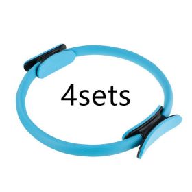Yoga Fitness Pilates Ring Women Girls Circle Magic Dual Exercise Home Gym Workout Sports Lose Weight Body Resistance (option: Blue4sets)