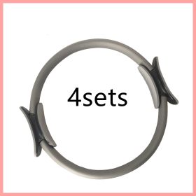 Yoga Fitness Pilates Ring Women Girls Circle Magic Dual Exercise Home Gym Workout Sports Lose Weight Body Resistance (option: Grey4sets)