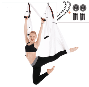 Anti Gravity Yoga Hammock (option: White with Hangers straps)