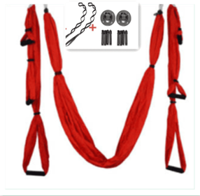 Anti Gravity Yoga Hammock (option: Red with Hangers straps)