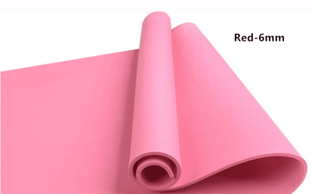 Super Soft  EVA Fitness Composite Mat Yoga Mat 4mm 6mm (option: Red6mm)