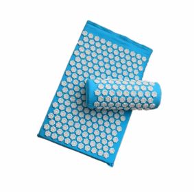 Acupuncture Yoga Cushion Massage Cushion and Pillow (option: Sky Blue-Lotus)