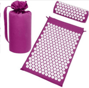 Acupuncture Yoga Cushion Massage Cushion and Pillow (option: Purple1-Set)