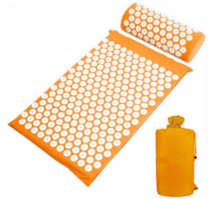 Acupuncture Yoga Cushion Massage Cushion and Pillow (option: Orange-Set)