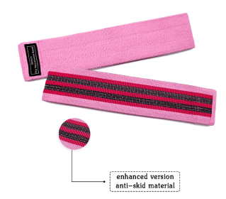Resistance Band Elastic Hip Circle Fitness Squat Resistance Buttocks Circle Yoga (option: Pink-L-Q1pc)