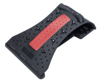 Magic Massage Stretch Equipment Neck Massager Stretcher Tool Fitness Cervical (option: Black red)