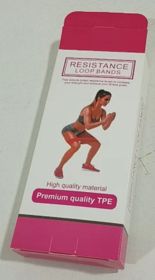 5 Level Resistance Rubber Bands Yoga Training Elastic Bands (option: Pink-Box)