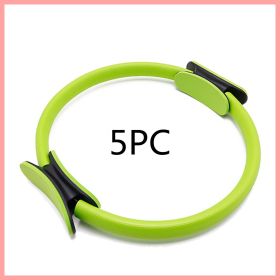 Yoga Fitness Pilates Ring Women Girls Circle Magic Dual Exercise Home Gym Workout Sports Lose Weight Body Resistance (option: Green 5PC)