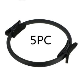 Yoga Fitness Pilates Ring Women Girls Circle Magic Dual Exercise Home Gym Workout Sports Lose Weight Body Resistance (option: Black 5PC)