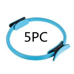 Yoga Fitness Pilates Ring Women Girls Circle Magic Dual Exercise Home Gym Workout Sports Lose Weight Body Resistance (option: Blue 5PC)