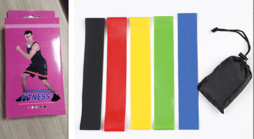 5 Level Resistance Rubber Bands Yoga Training Elastic Bands (option: Set-1PC)