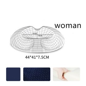 Seat Cushion Pillow for Office Memory Foam (option: Navy Blue-Velvet-Woman)