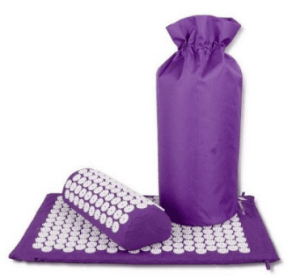 Acupuncture Yoga Cushion Massage Cushion and Pillow (option: Purple-Set)