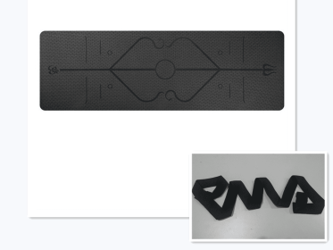 Non Slip TPE Yoga Mat Position Line Beginner (option: Black set)